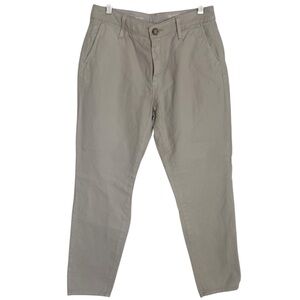 AG Caden Tailored Trouser Khaki Pant Flat Front Adriano Goldshmied Size 25 Women